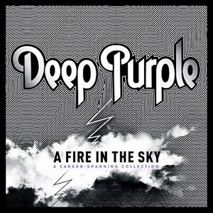 deep purple fire in the sky