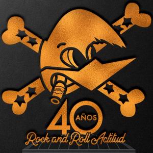 loquillo 40 años rock and roll actitud logo