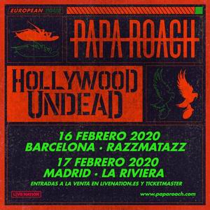 papa roach barcelona madrid 2020 2