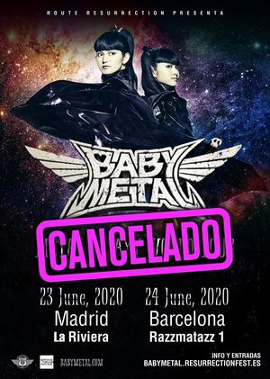 conciertos babymetal cancelados