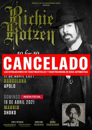 richie kotzen conciertos cancelados 2021