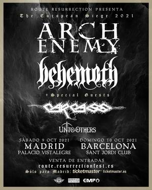 arch enemy behemoth carcass madrid barcelona 2021